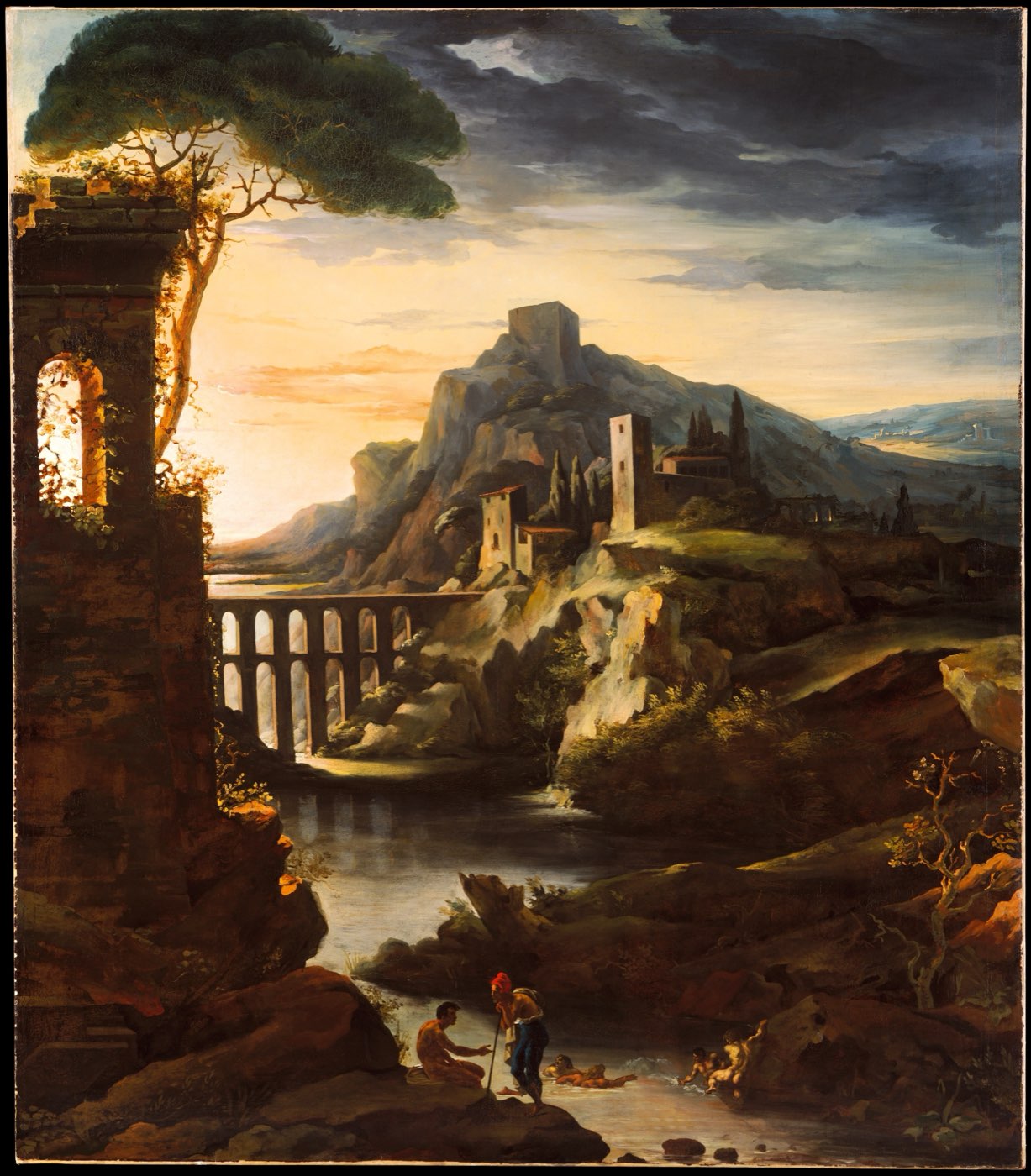 Théodore Géricault, Evening: Landscape with an Aqueduct
